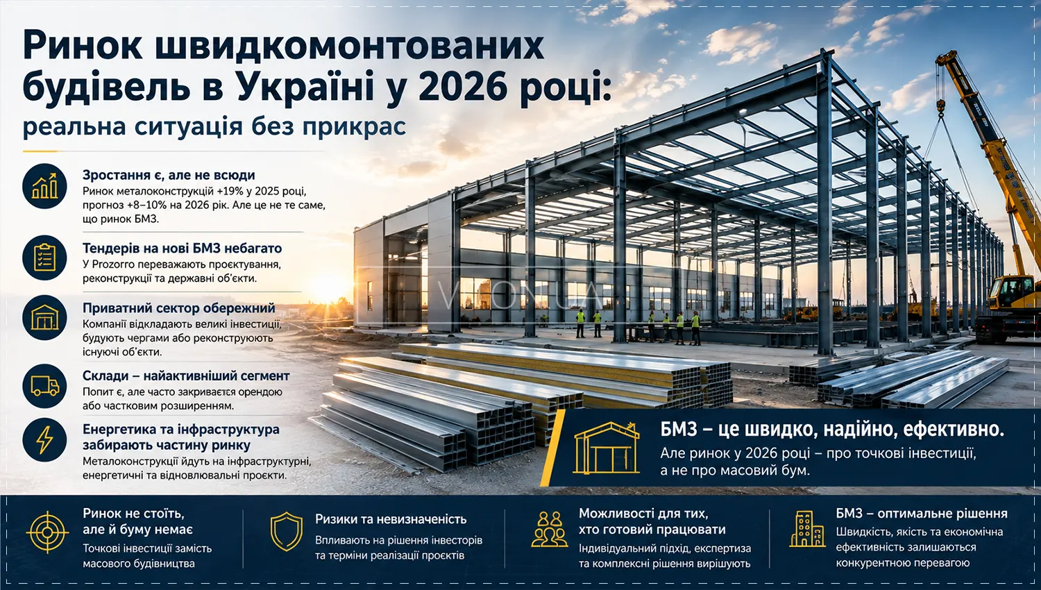 Рынок быстровозводимых зданий в Украине в 2026 году: что происходит на самом деле.